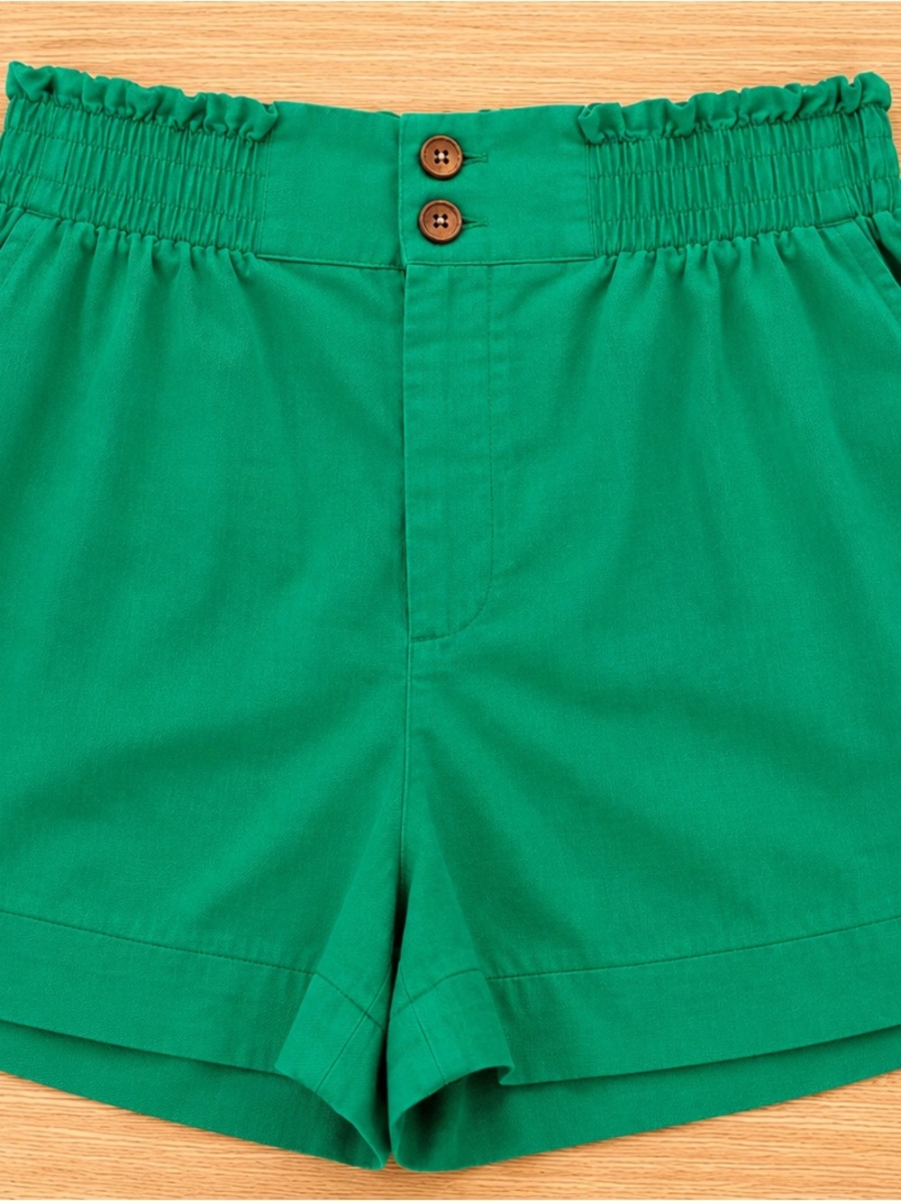 FARM Rio Linen Blend Emerald Green Shorts